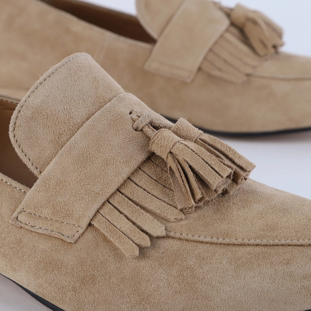 *UK size 1 - GRACIE  - beige suede, 1.5cm heels