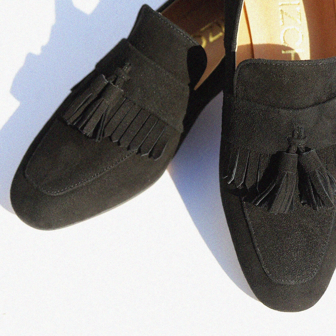 *UK size 1 - GRACIE  - beige suede, 1.5cm heels