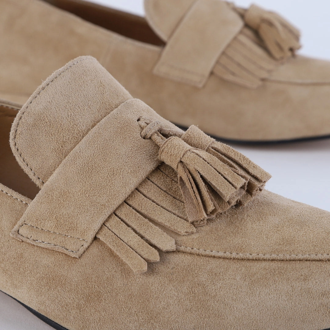 *UK size 1 - GRACIE  - beige suede, 1.5cm heels