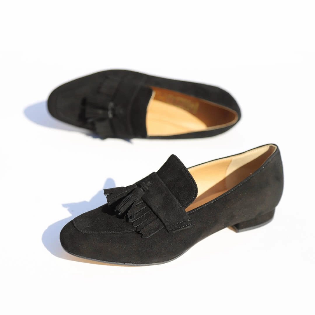 *UK size 1 - GRACIE  - beige suede, 1.5cm heels