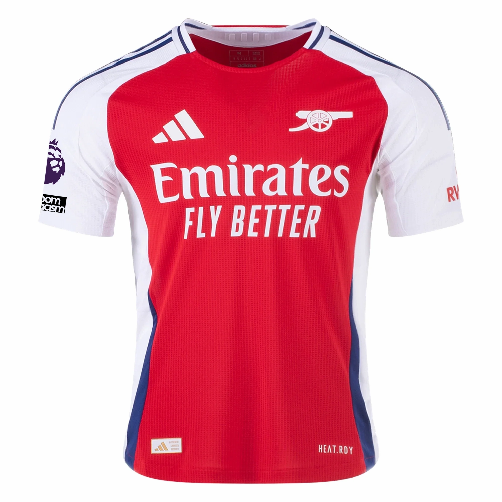 adidas Arsenal Authentic Thomas Partey Home Jersey w/ EPL   No Room For Racism Patches 24/25 (Better Scarlet/White)