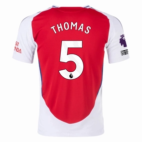 adidas Arsenal Authentic Thomas Partey Home Jersey w/ EPL   No Room For Racism Patches 24/25 (Better Scarlet/White)