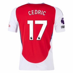adidas Arsenal Cédric Soares Home Jersey w/ EPL   No Room For Racism Patches 24/25 (Better Scarlet/White)