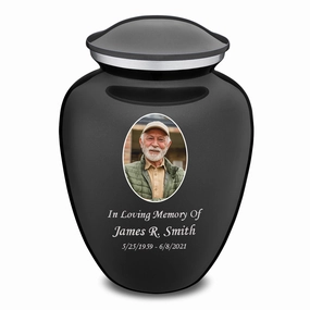 Adult Embrace Charcoal Portrait Cremation Urn