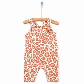 Antebies Newborn Cheetah Organic Overall - Mink