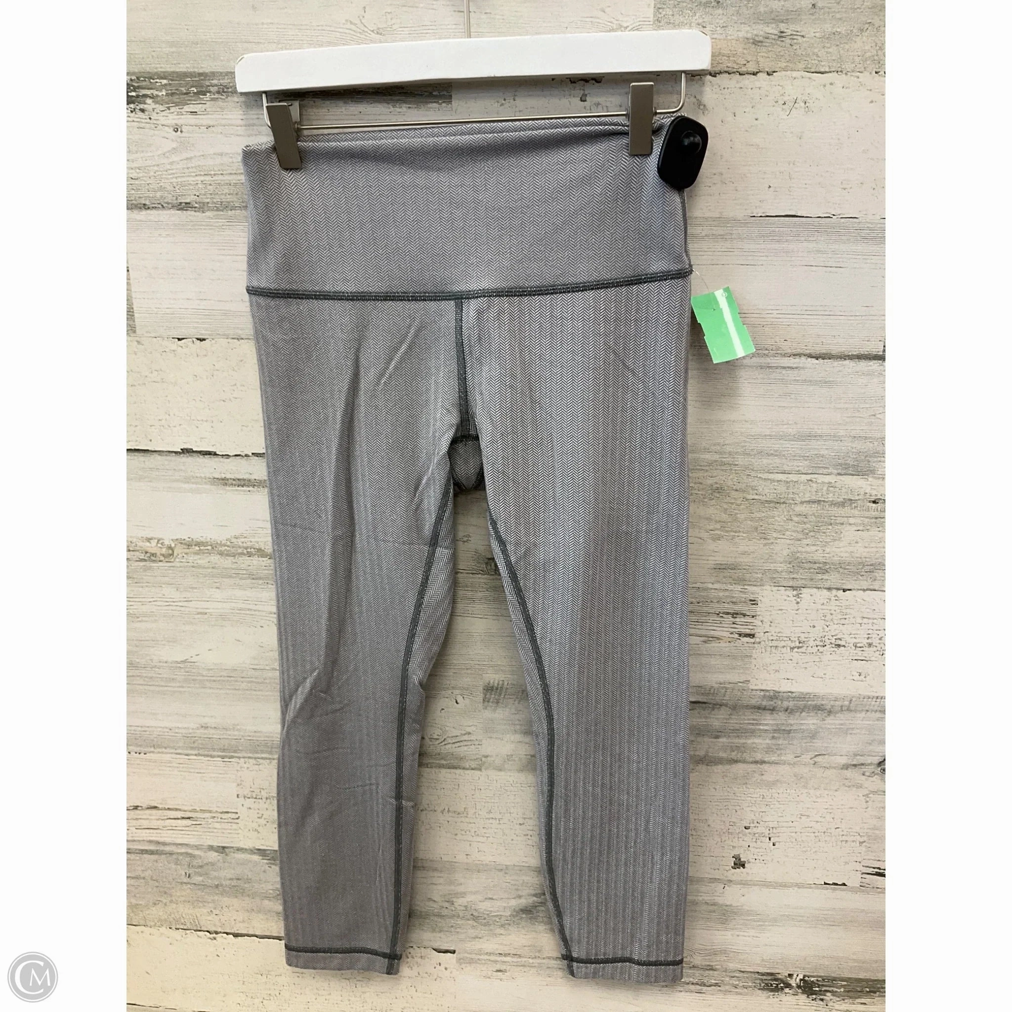 Athletic Leggings By Lululemon In Grey & White, Size: 8