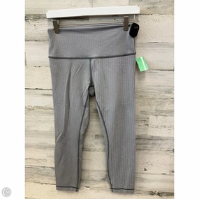 Athletic Leggings By Lululemon In Grey & White, Size: 8