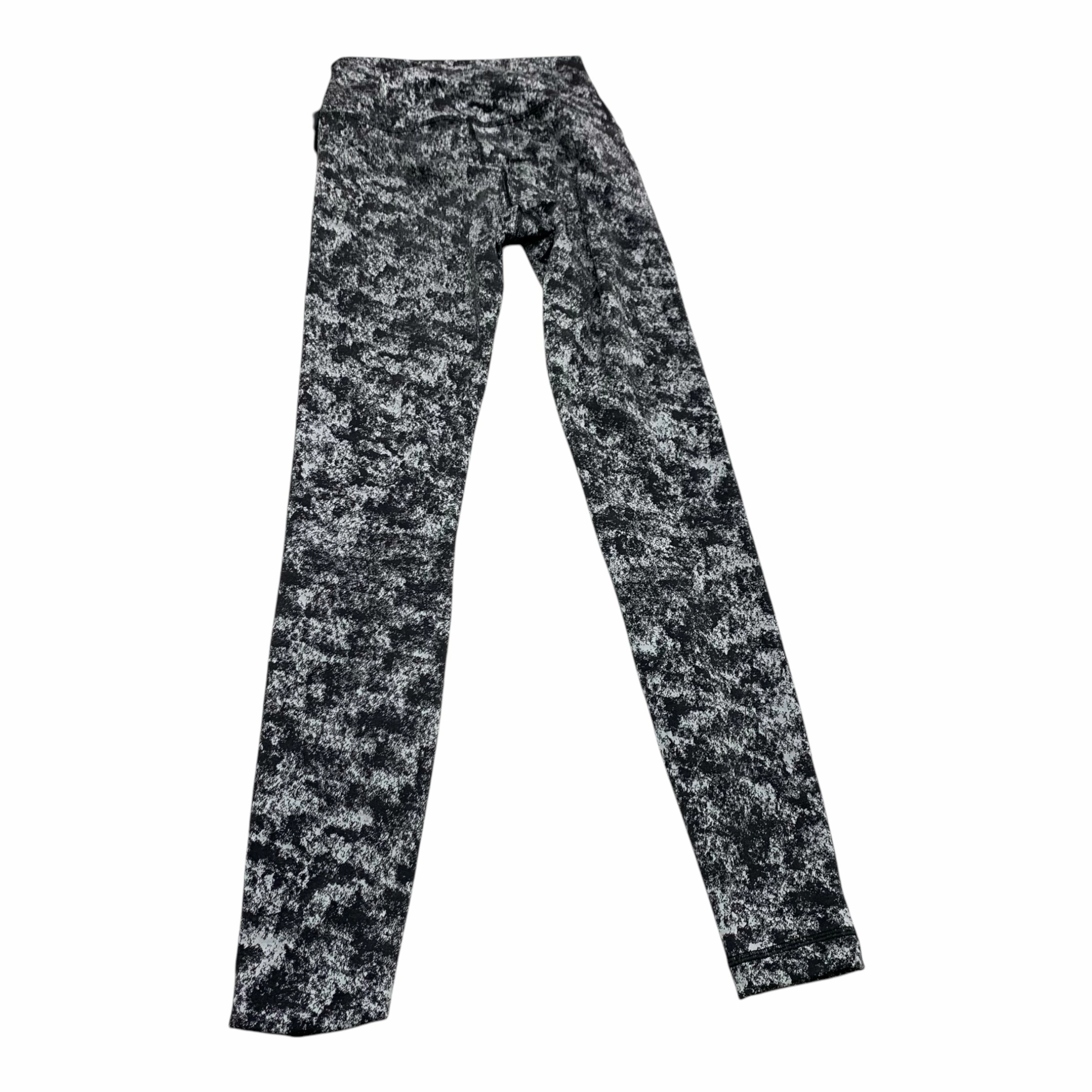 Athletic Leggings By Lululemon In Grey & White, Size: S
