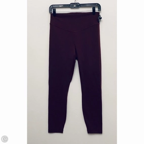 Athletic Leggings By Lululemon In Maroon, Size: 8