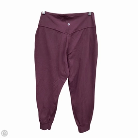 Athletic Leggings By Lululemon In Maroon, Size: M