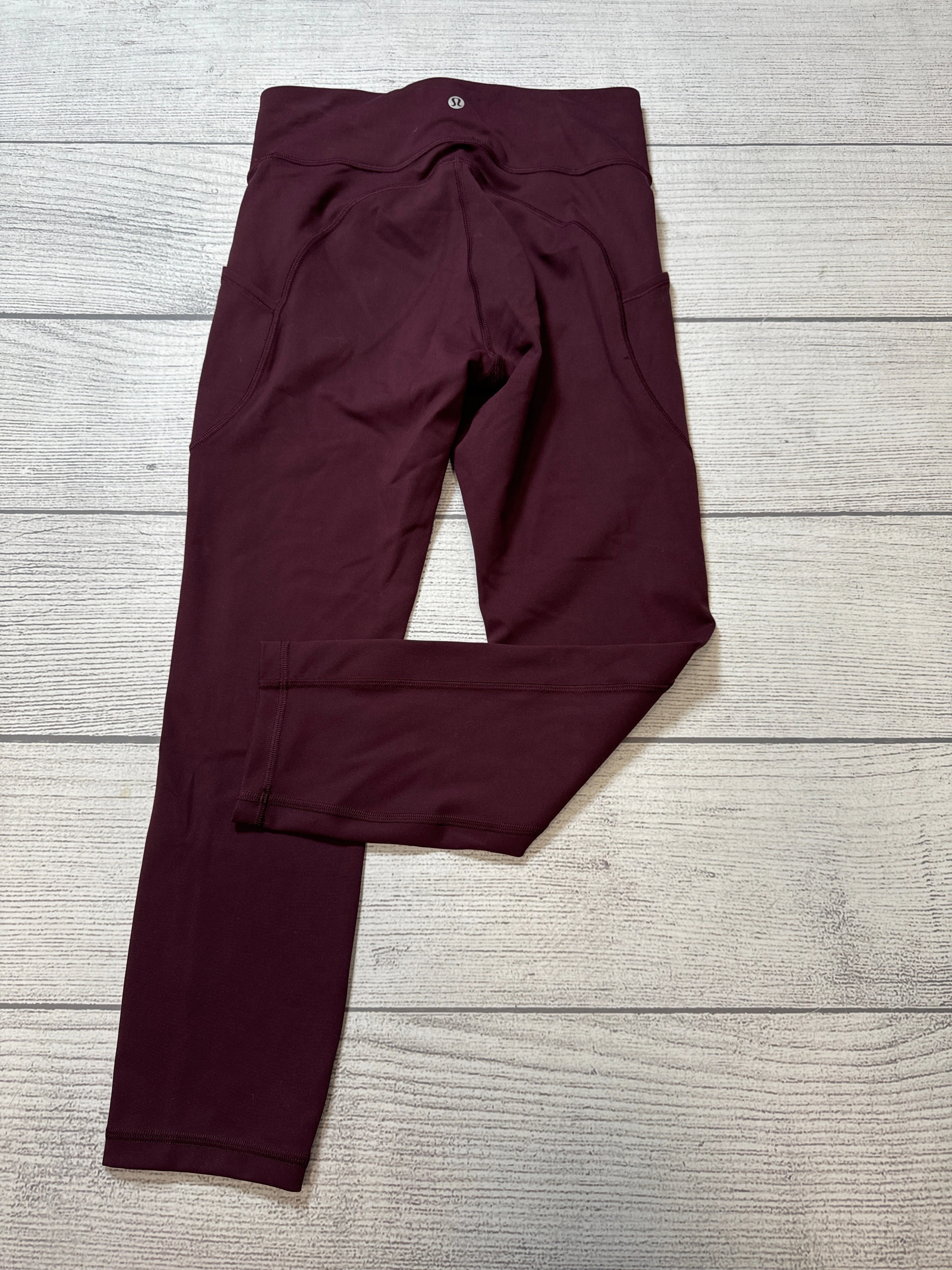 Athletic Leggings By Lululemon In Mauve, Size: 6