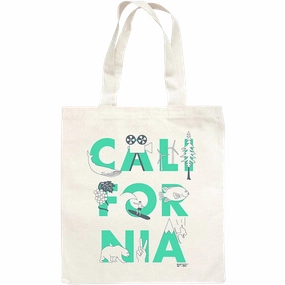 California Font Grocery Tote