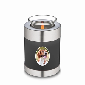 Candle Holder Pet Embrace Charcoal Portrait Cremation Urn