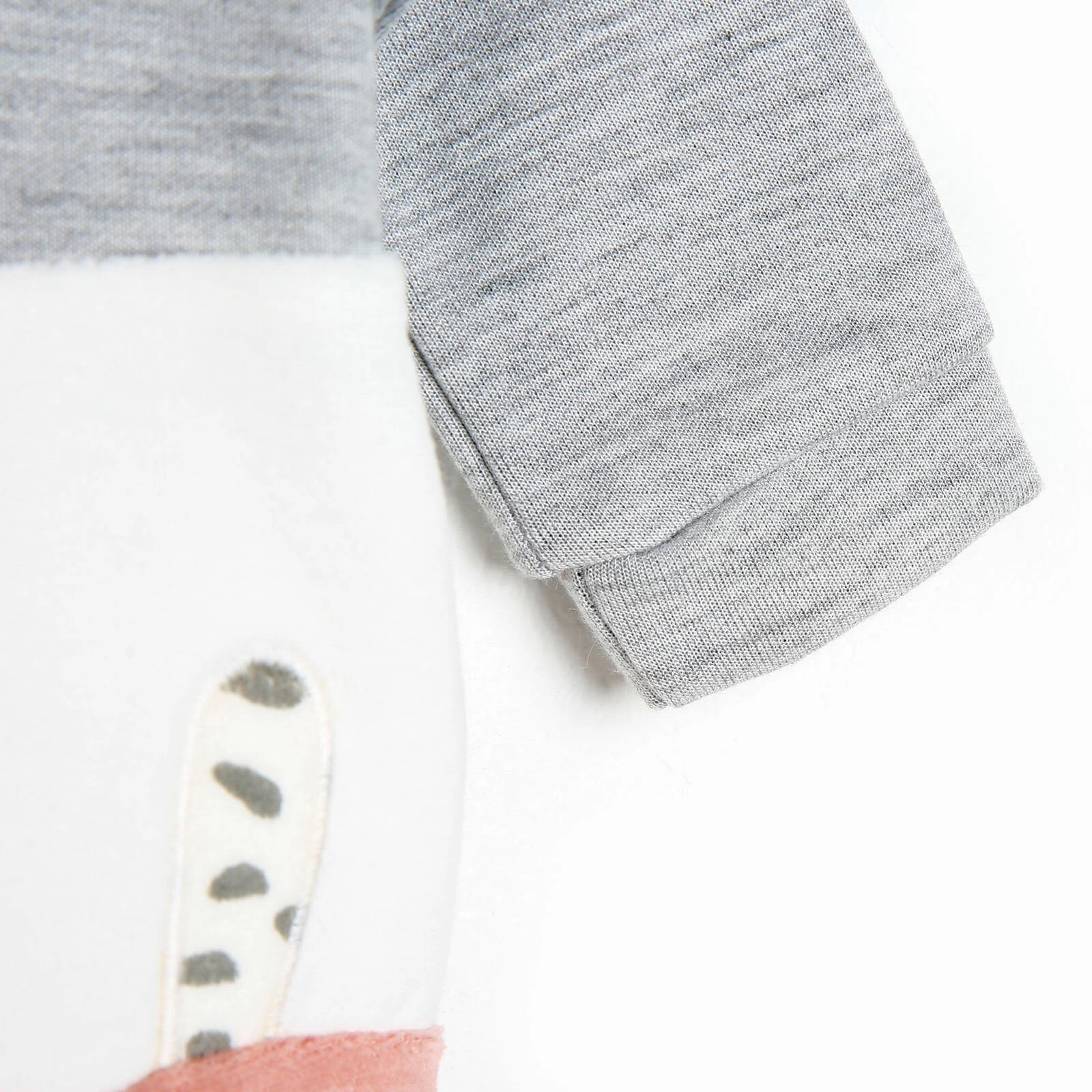 Cassiope Newborn Velvet Footed Jumpsuit - Powder