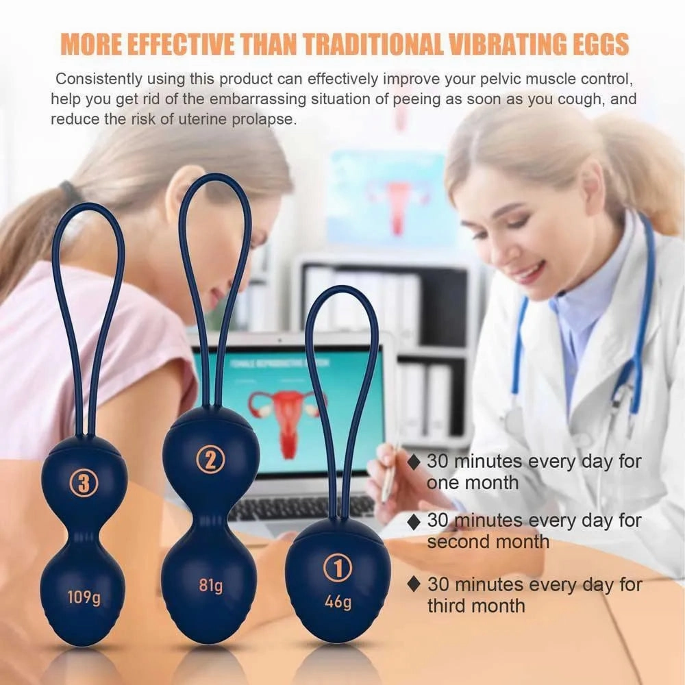 Combined Kegel Ball Vibrator for Women