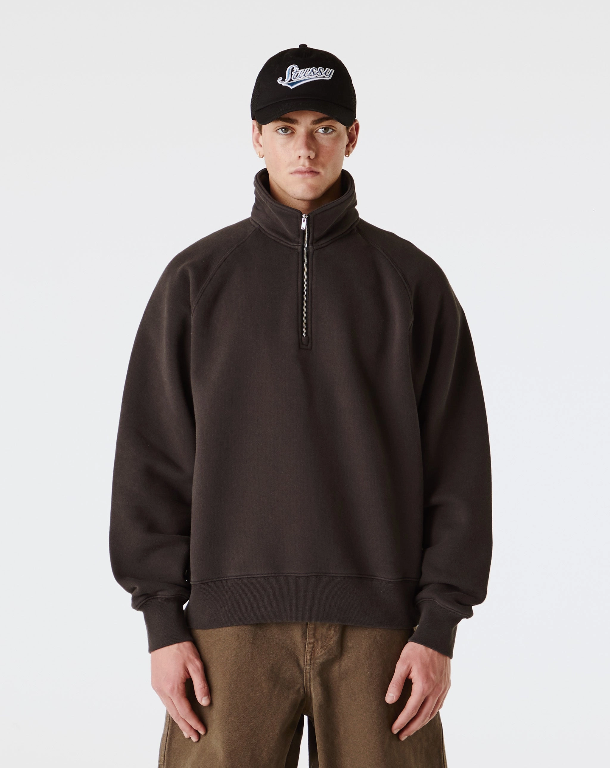 Fleece Raglan Zip Mock