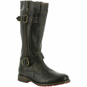 Gogo Lug Womens Leather Tall Motorcycle Boots