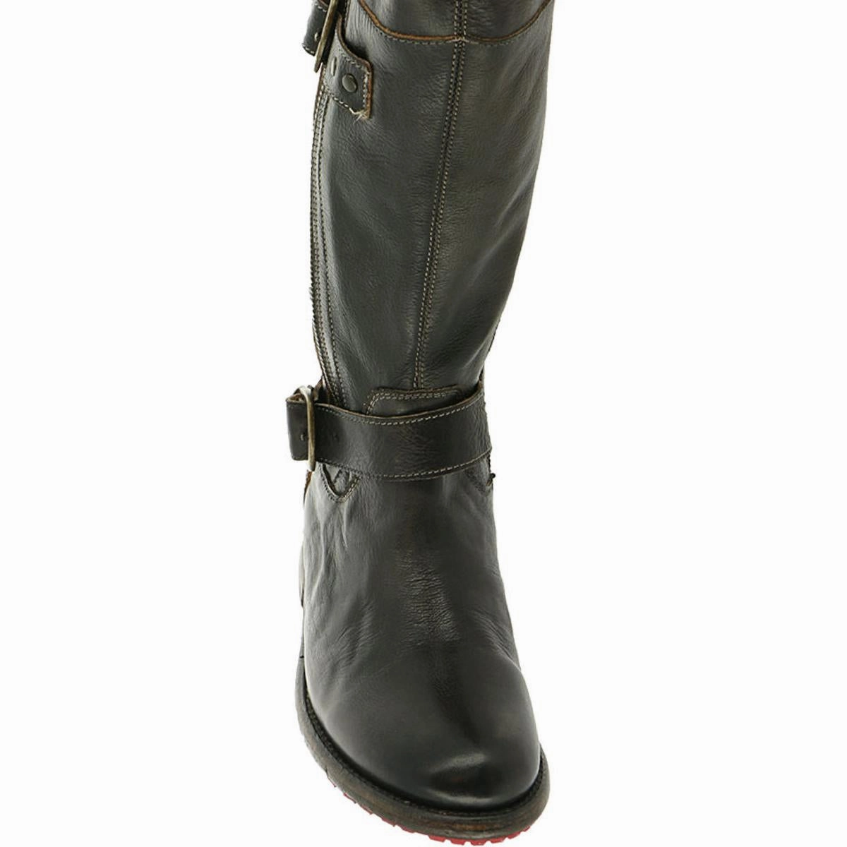Gogo Lug Womens Leather Tall Motorcycle Boots