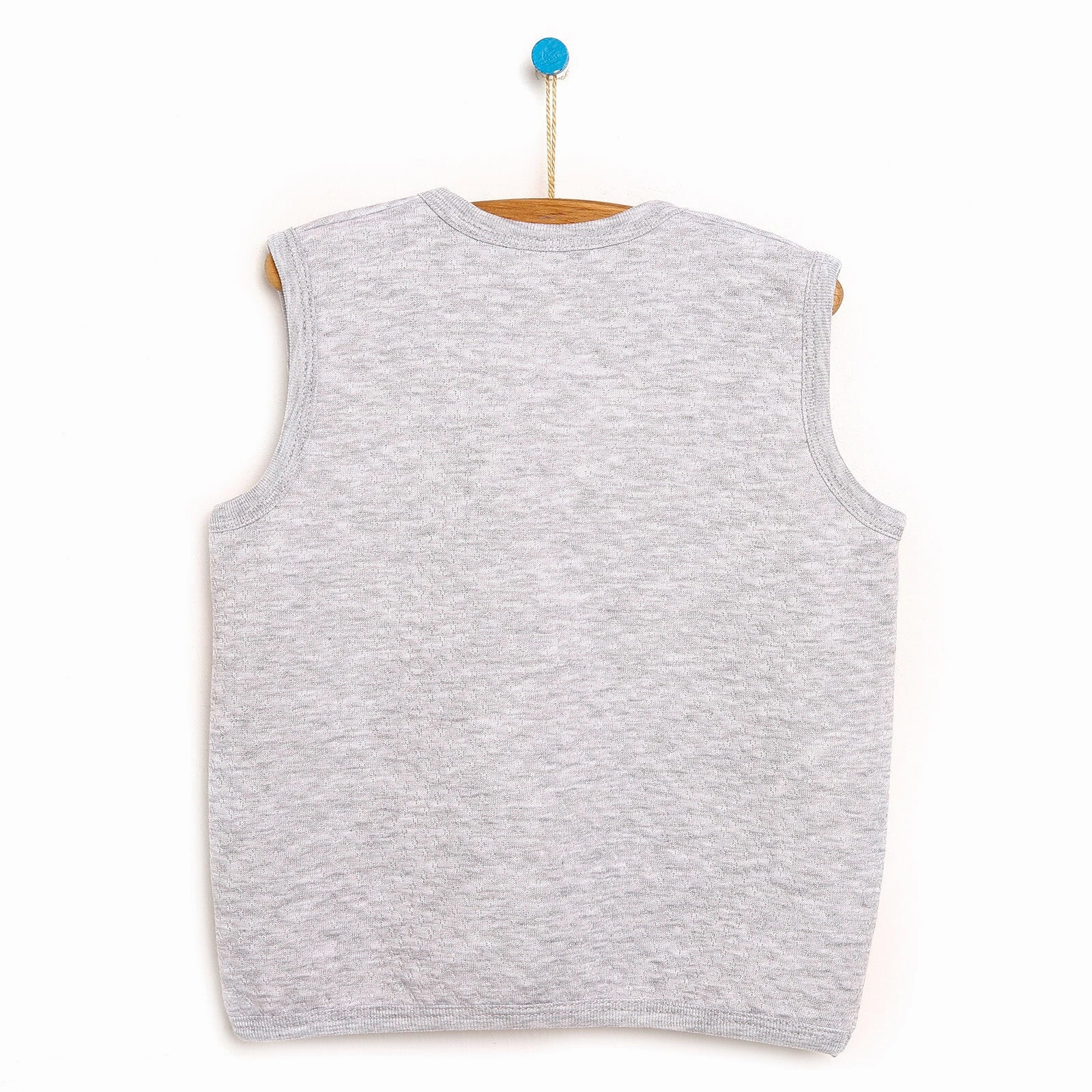 HelloBaby Basic Baby Boy Quilted Vest - Grey Melange