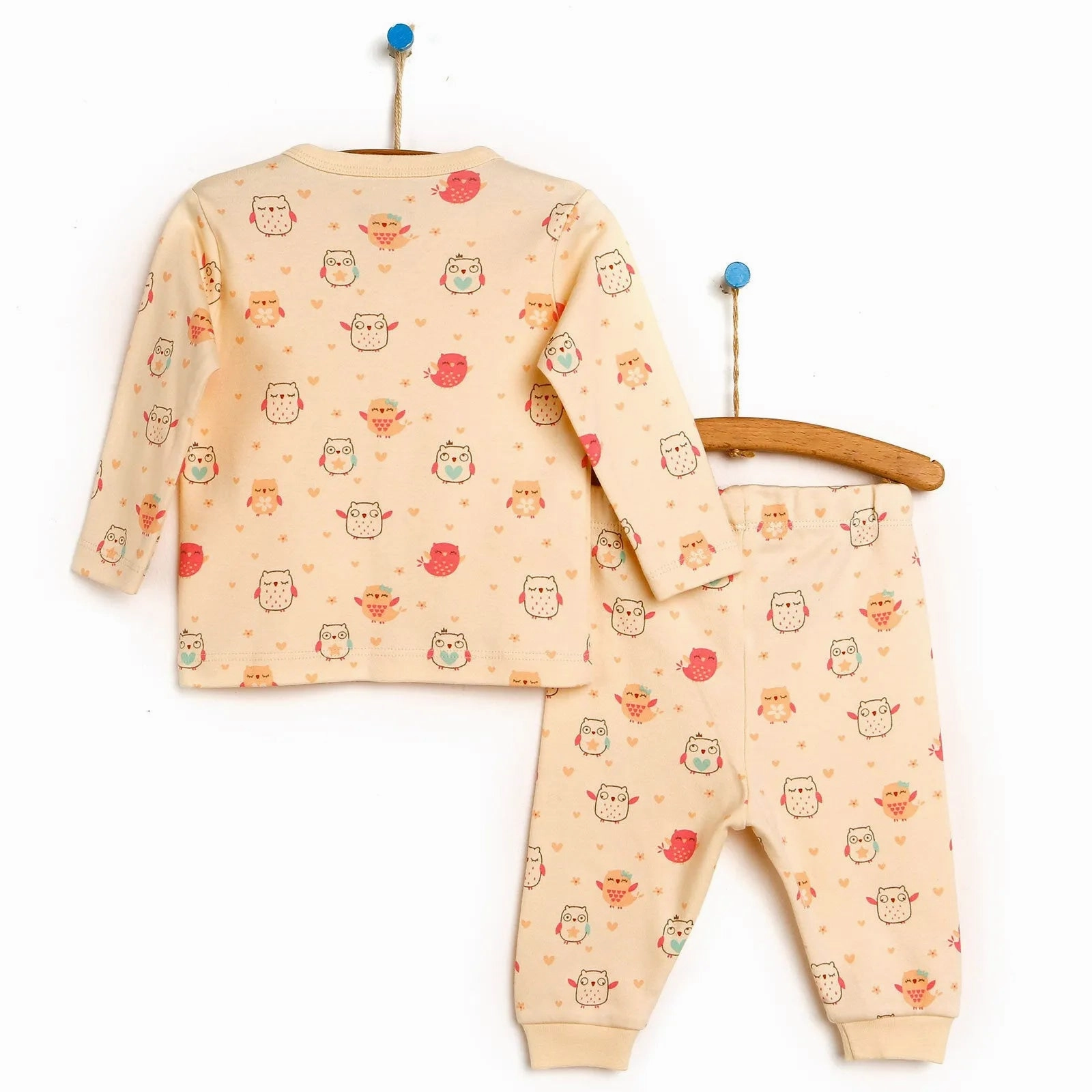HelloBaby Basic Baby Girl Pyjamas Set - Ecru