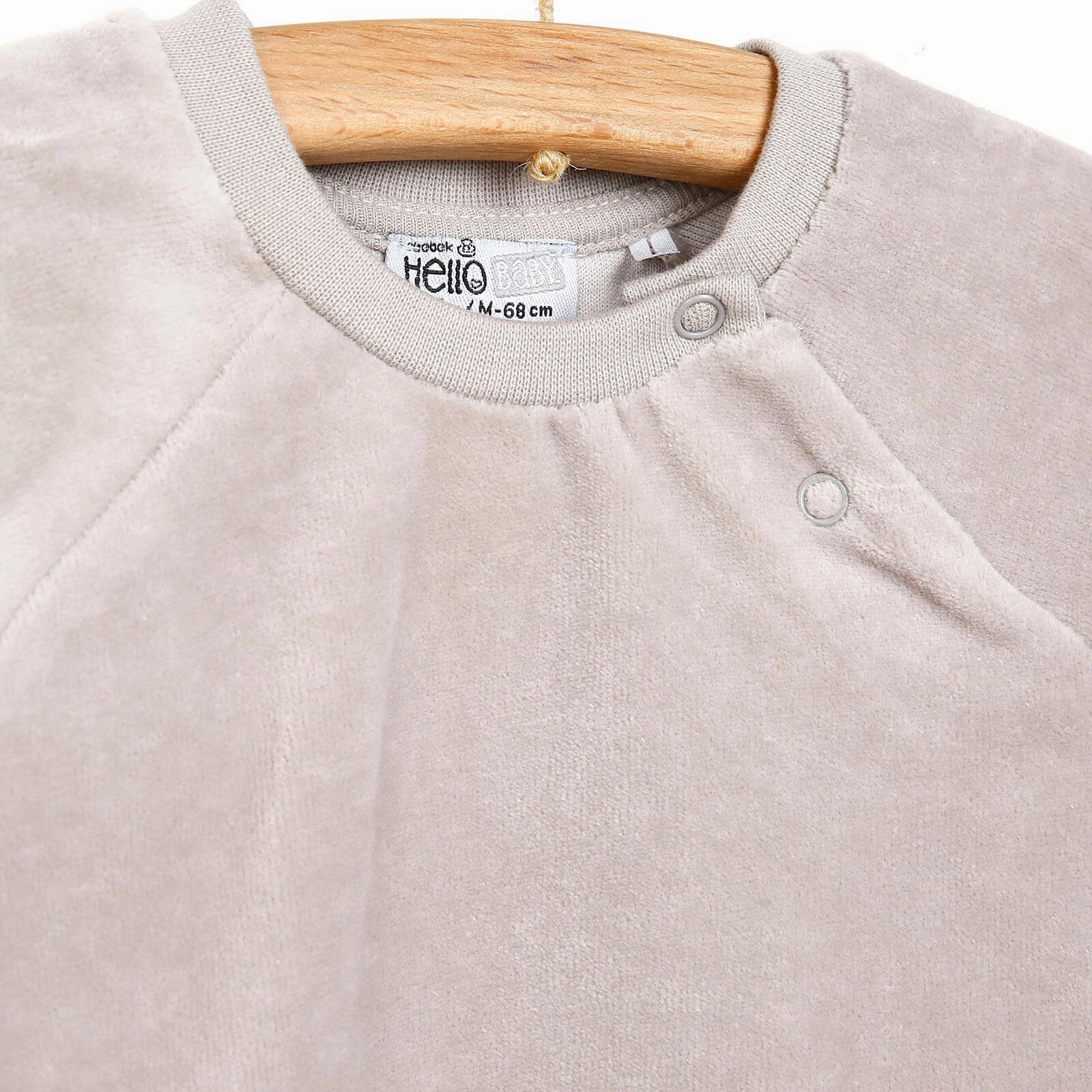 HelloBaby Basic Velvet Sweatshirt-Jogger - Brown