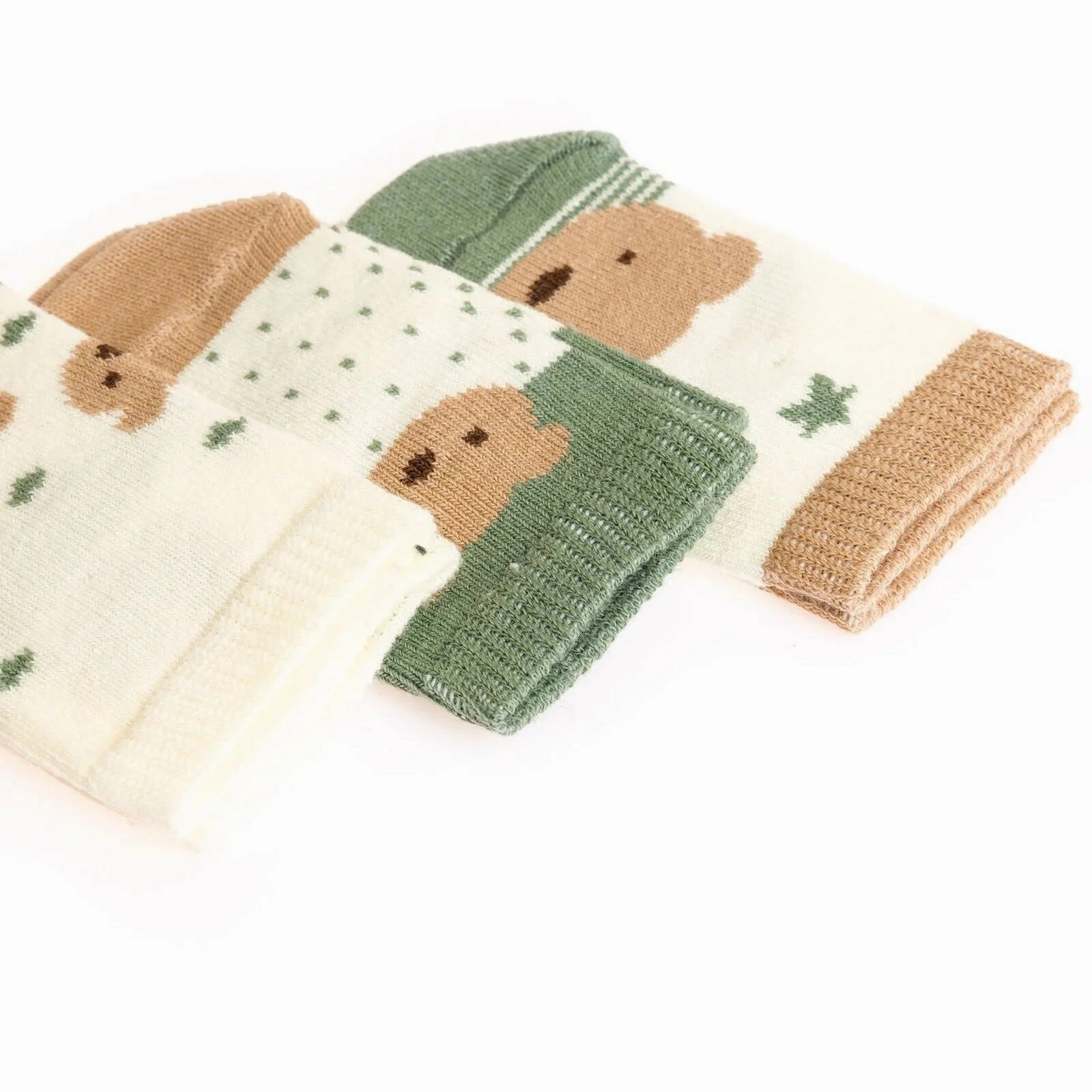 HelloBaby Grip Socks 3 pcs - Green