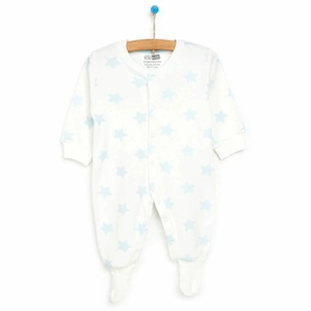 HelloBaby Newborn Baby Boy Footed Jumpsuit - Ecru