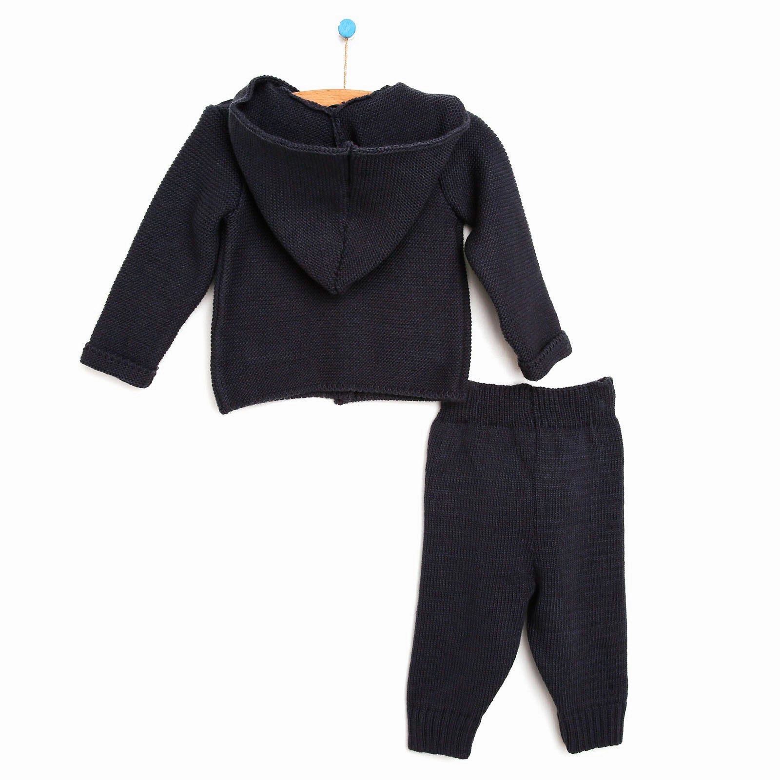 HelloBaby Newborn Knit Cardigan - Bottom - Navy