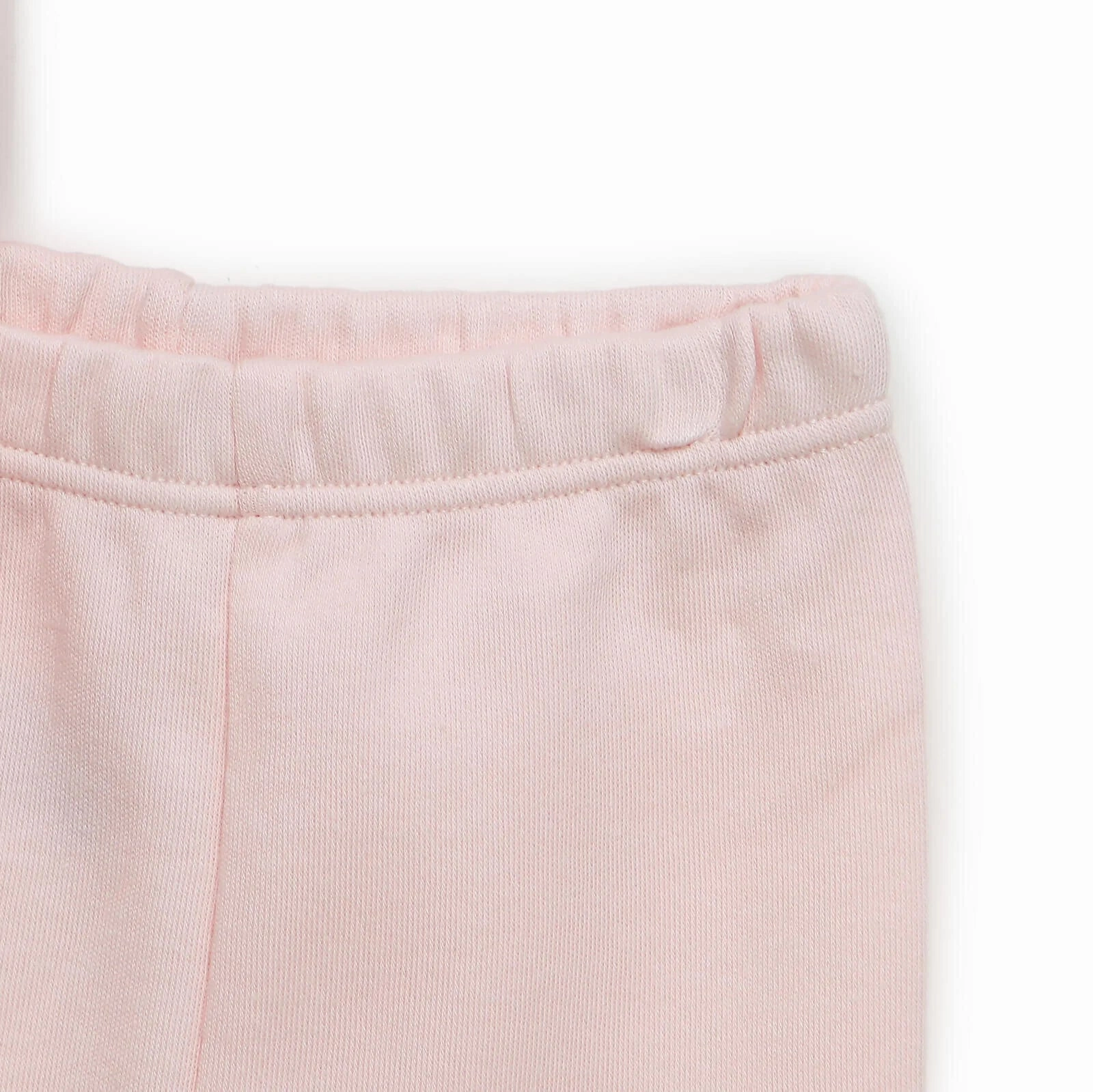 HelloBaby Newborn Organic Wrapover Top-Hat-Footed Pant - Pink