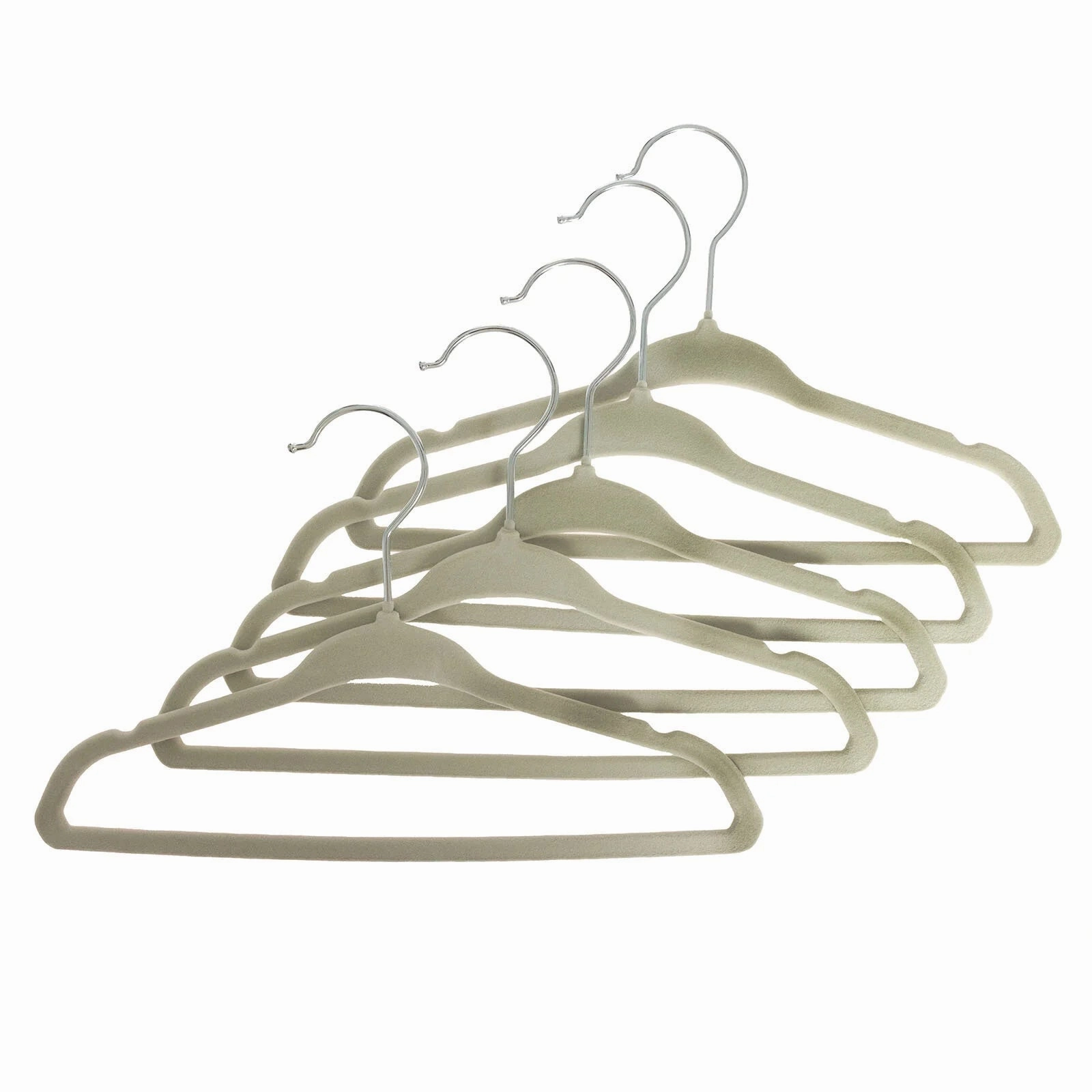 HelloBaby Velvet 5 pcs Hangers - Light Green