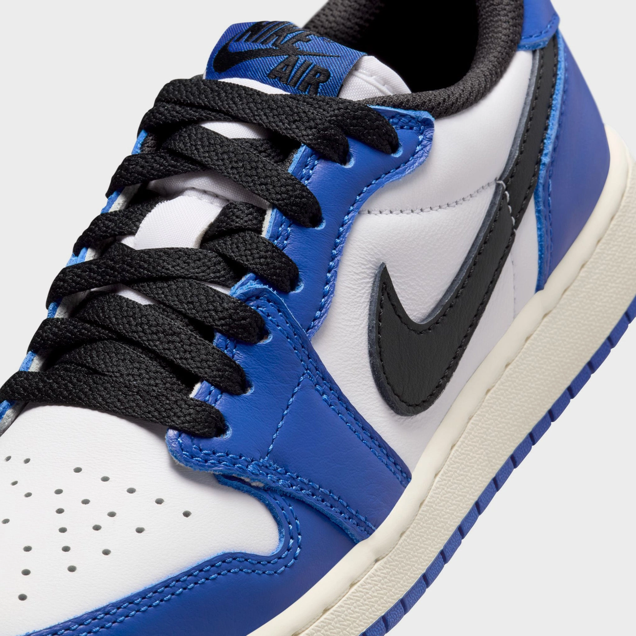 Jordan 1 Low OG GS White / Black - Game Royal
