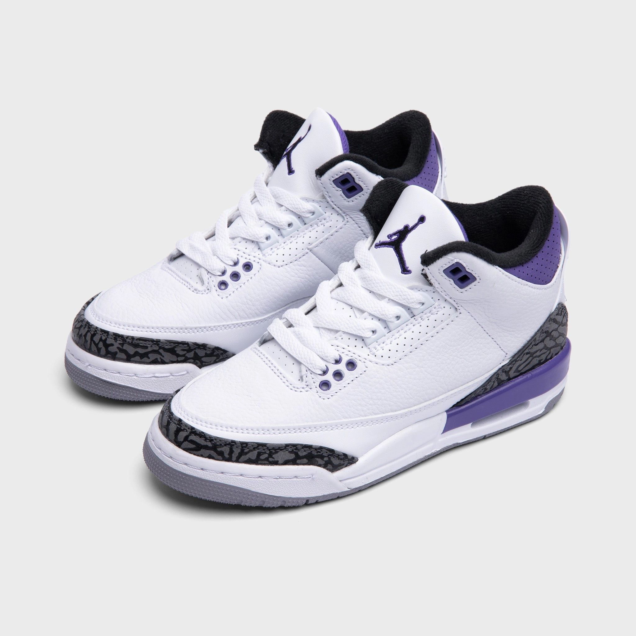 Jordan 3 Retro GS White / Black - Dark Iris