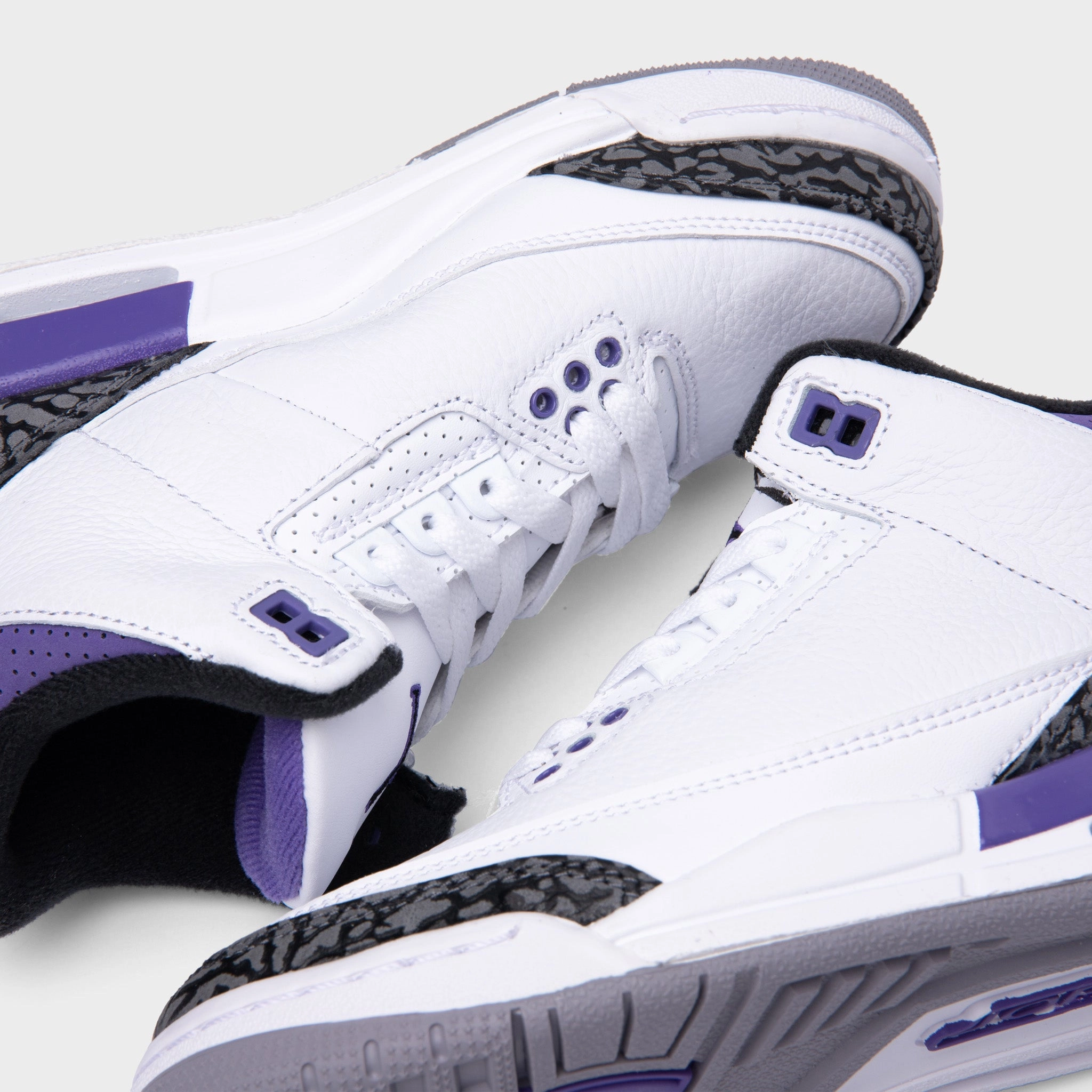 Jordan 3 Retro GS White / Black - Dark Iris