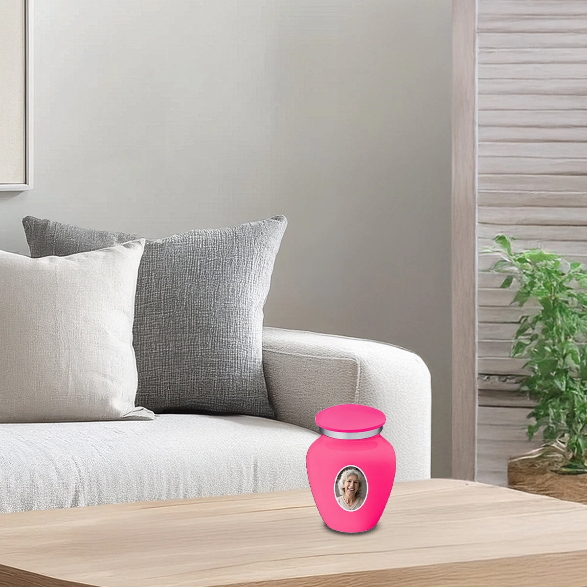 Keepsake Embrace Bright Pink Portrait Cremation Urn