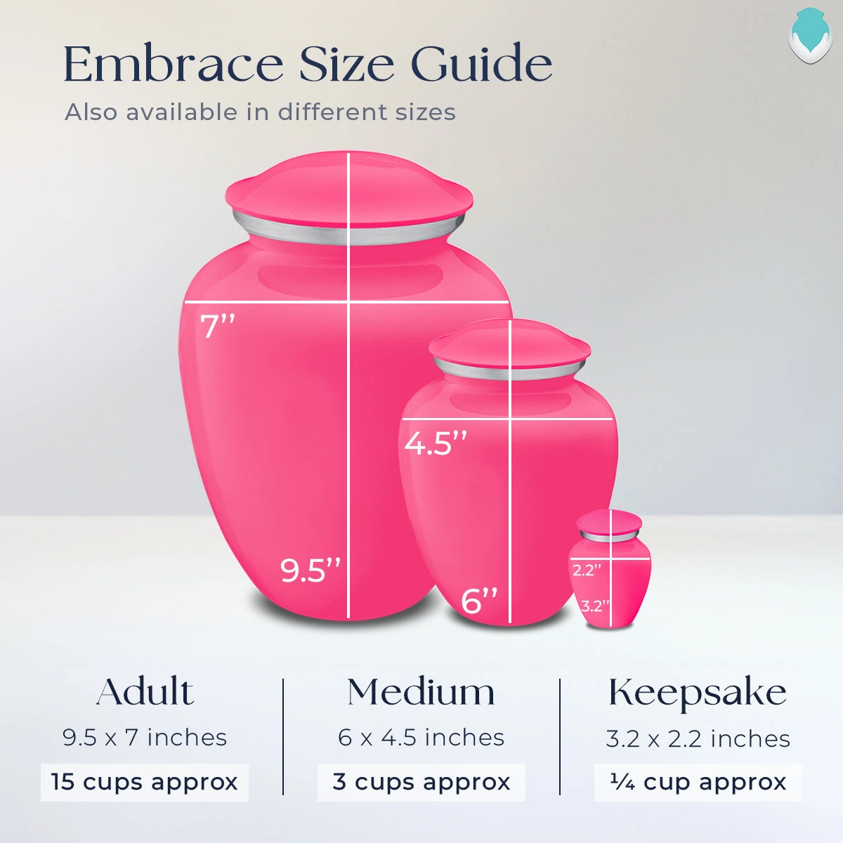 Keepsake Embrace Bright Pink Portrait Cremation Urn
