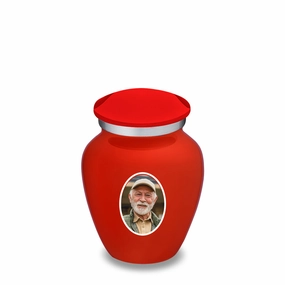 Keepsake Embrace Bright Red Portrait Cremation Urn