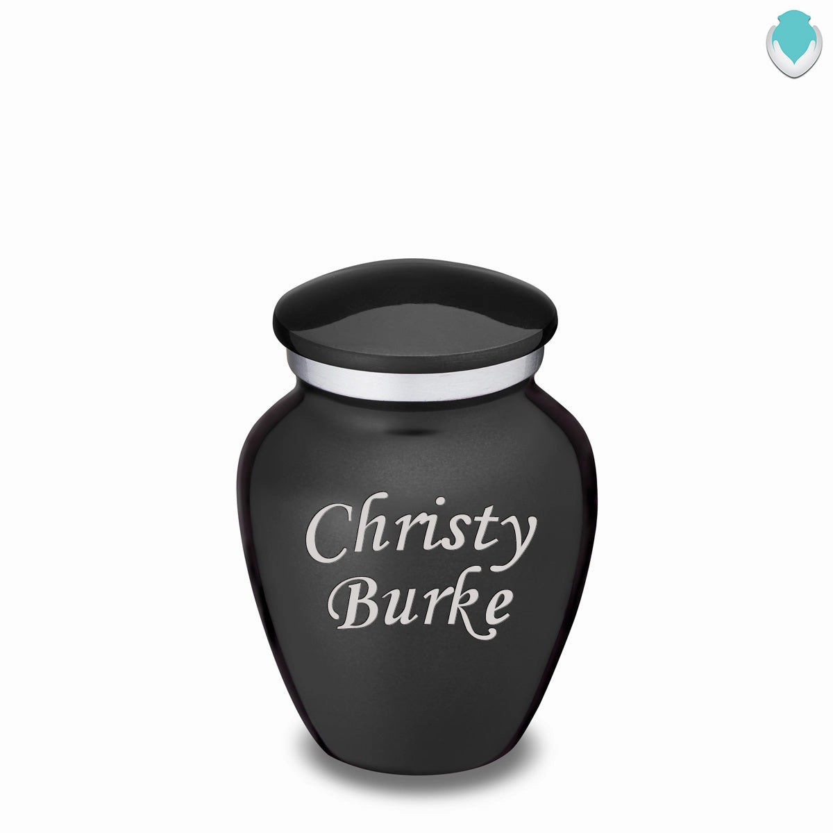 Keepsake Embrace Charcoal Custom Engraved Cremation Urn