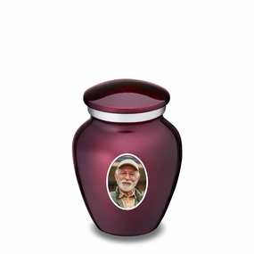 Keepsake Embrace Cherry Purple Portrait Cremation Urn