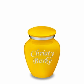 Keepsake Embrace Yellow Custom Engraved Cremation Urn