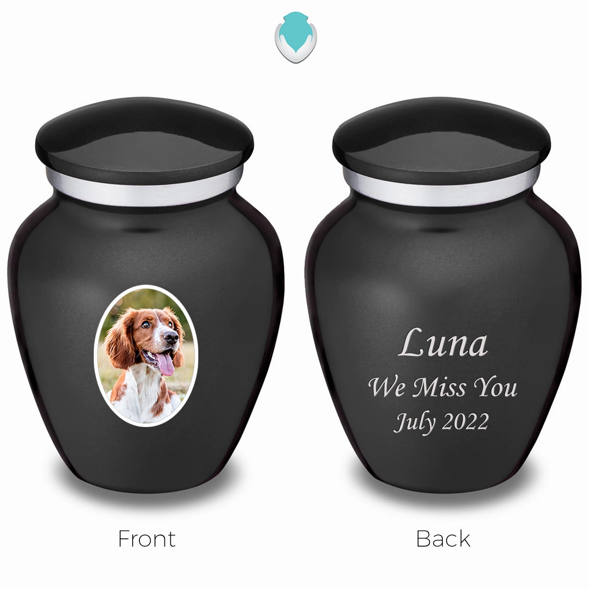 Keepsake Pet Embrace Charcoal Portrait Cremation Urn