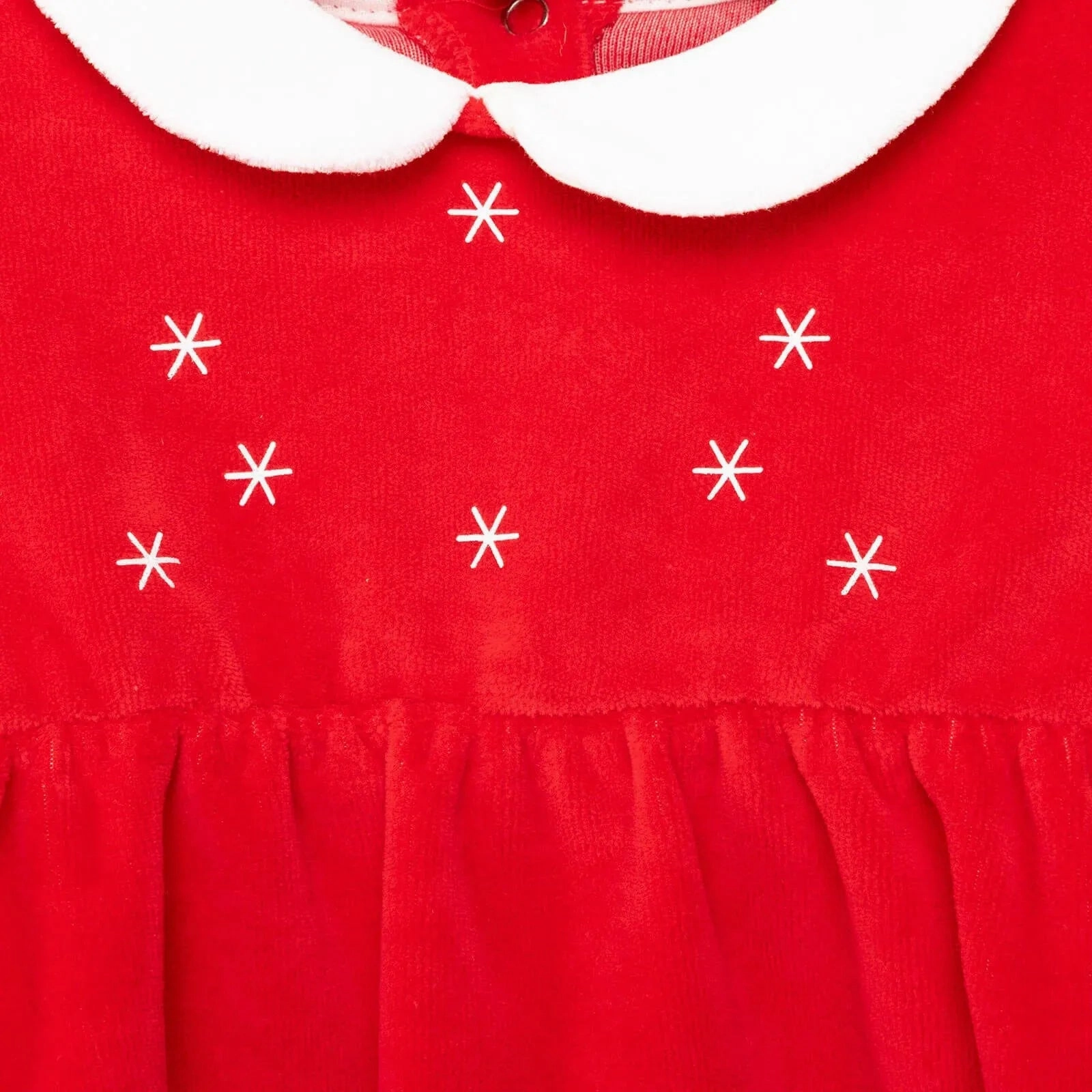 Ma Douce Newborn Velvet Dress - Red