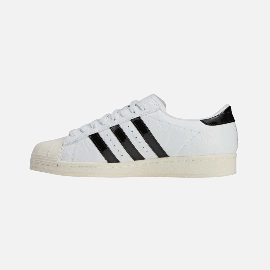 mens adidas x bape superstar (white/black/gold)