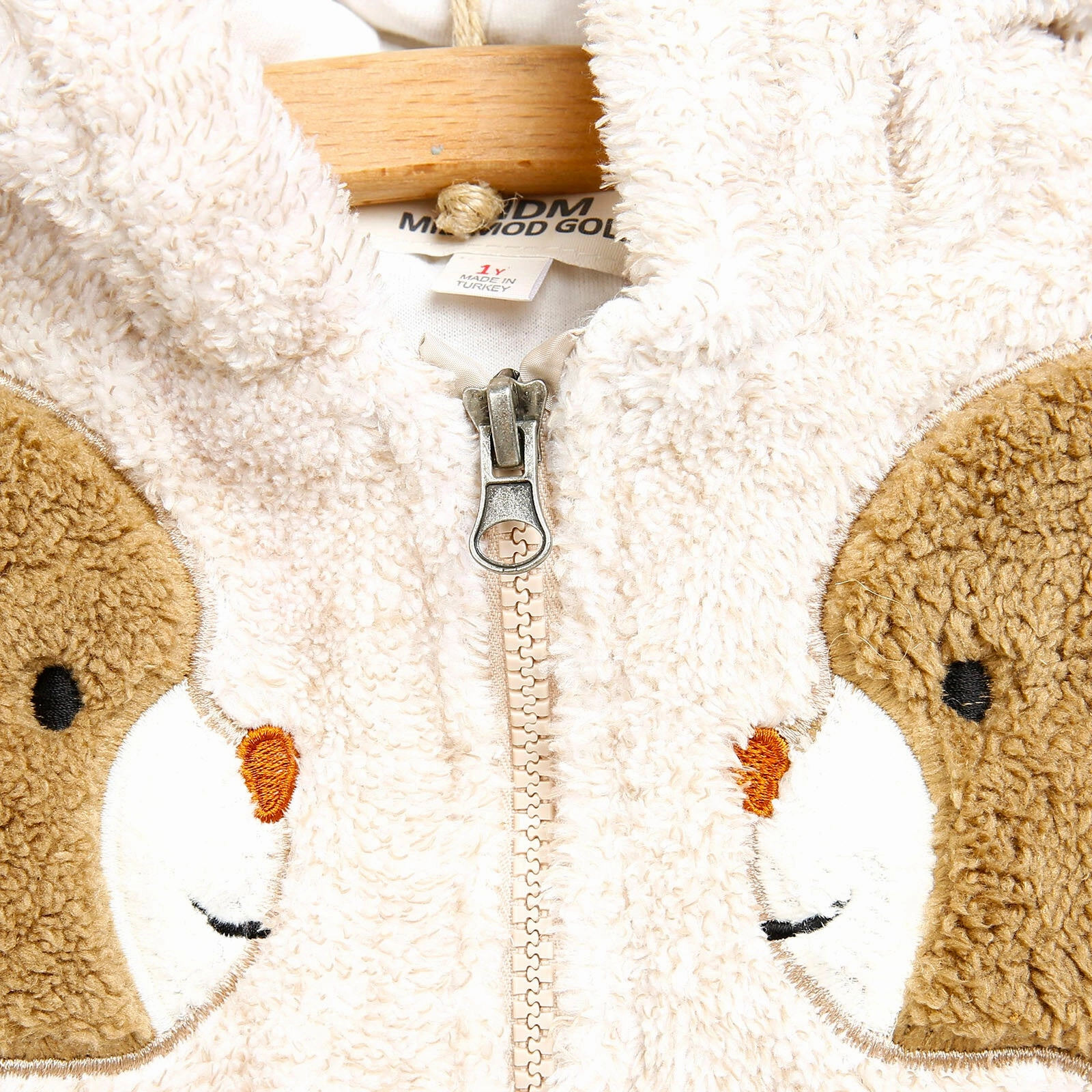 Midimod Newborn Cute Bears Welsoft Footed Jumpsuit - Beige