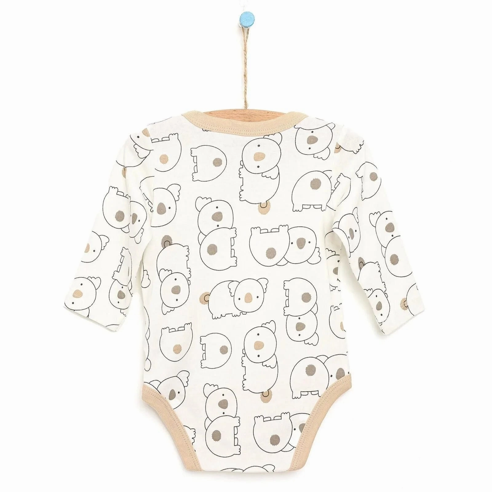 Motherlove Newborn Organic Sleeve Bodysuit - Beige
