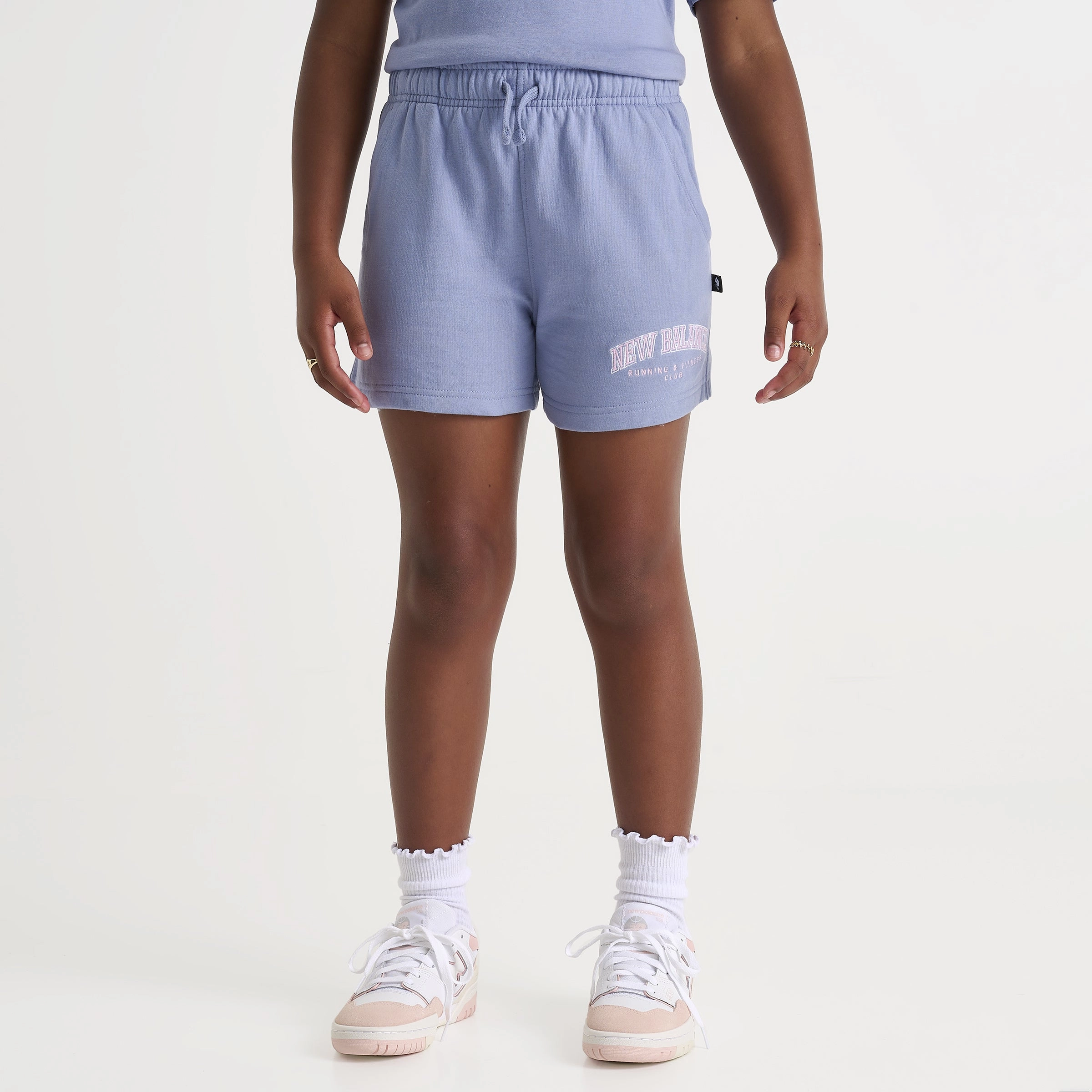 New Balance Junior Girls' Club Short Dusk Shower