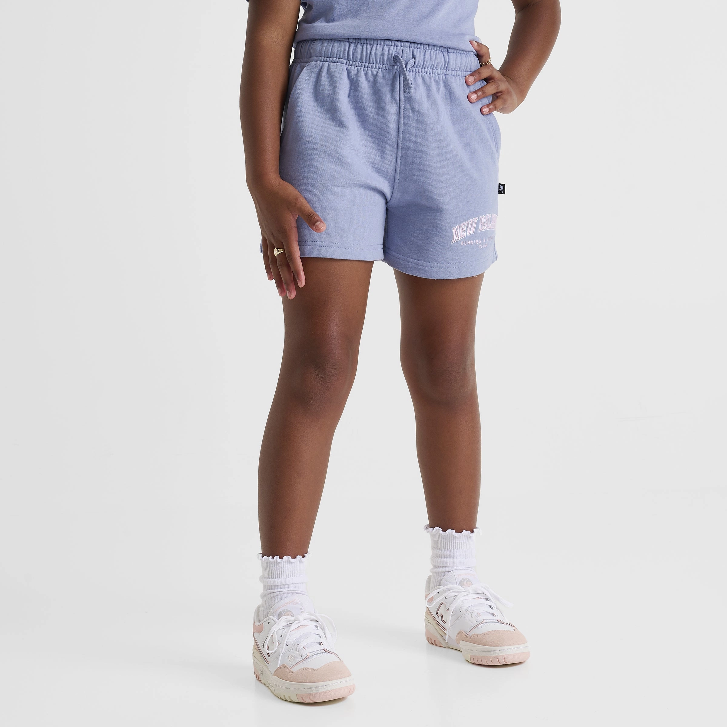 New Balance Junior Girls' Club Short Dusk Shower