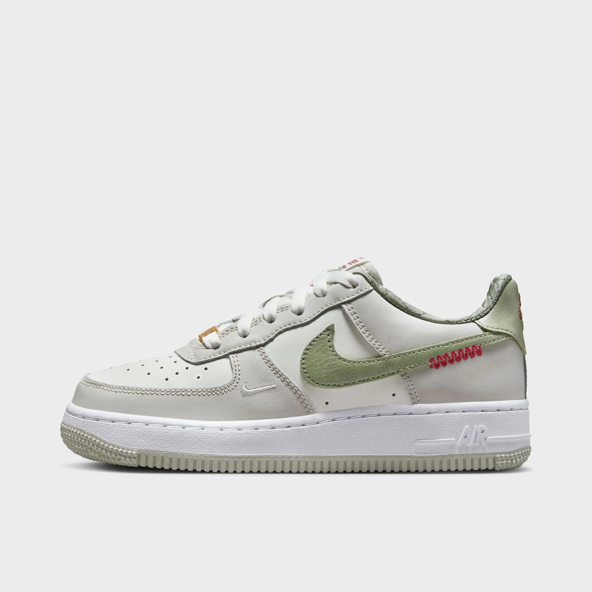 Nike Air Force 1 LV8 GS Sail / Olive Aura - White