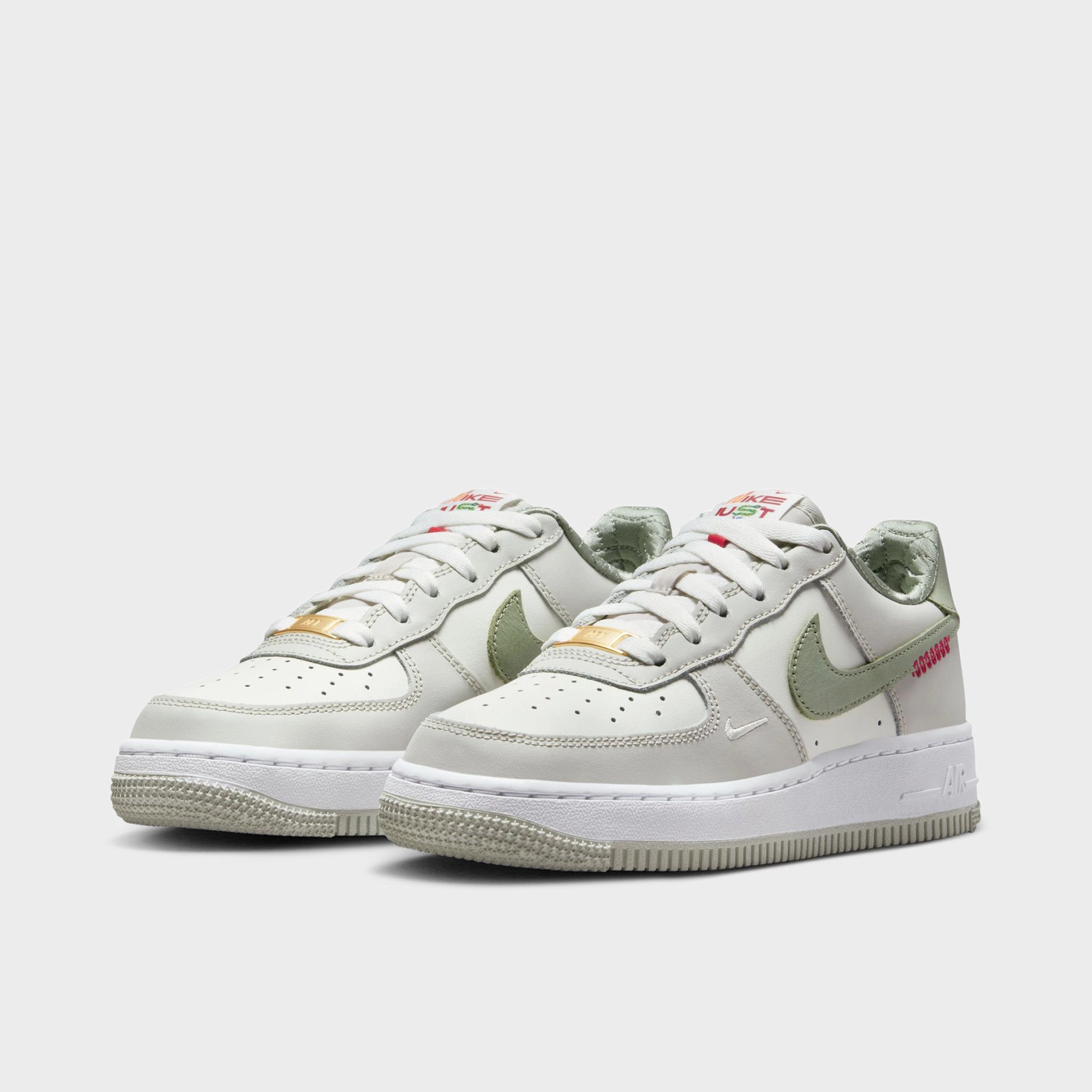 Nike Air Force 1 LV8 GS Sail / Olive Aura - White
