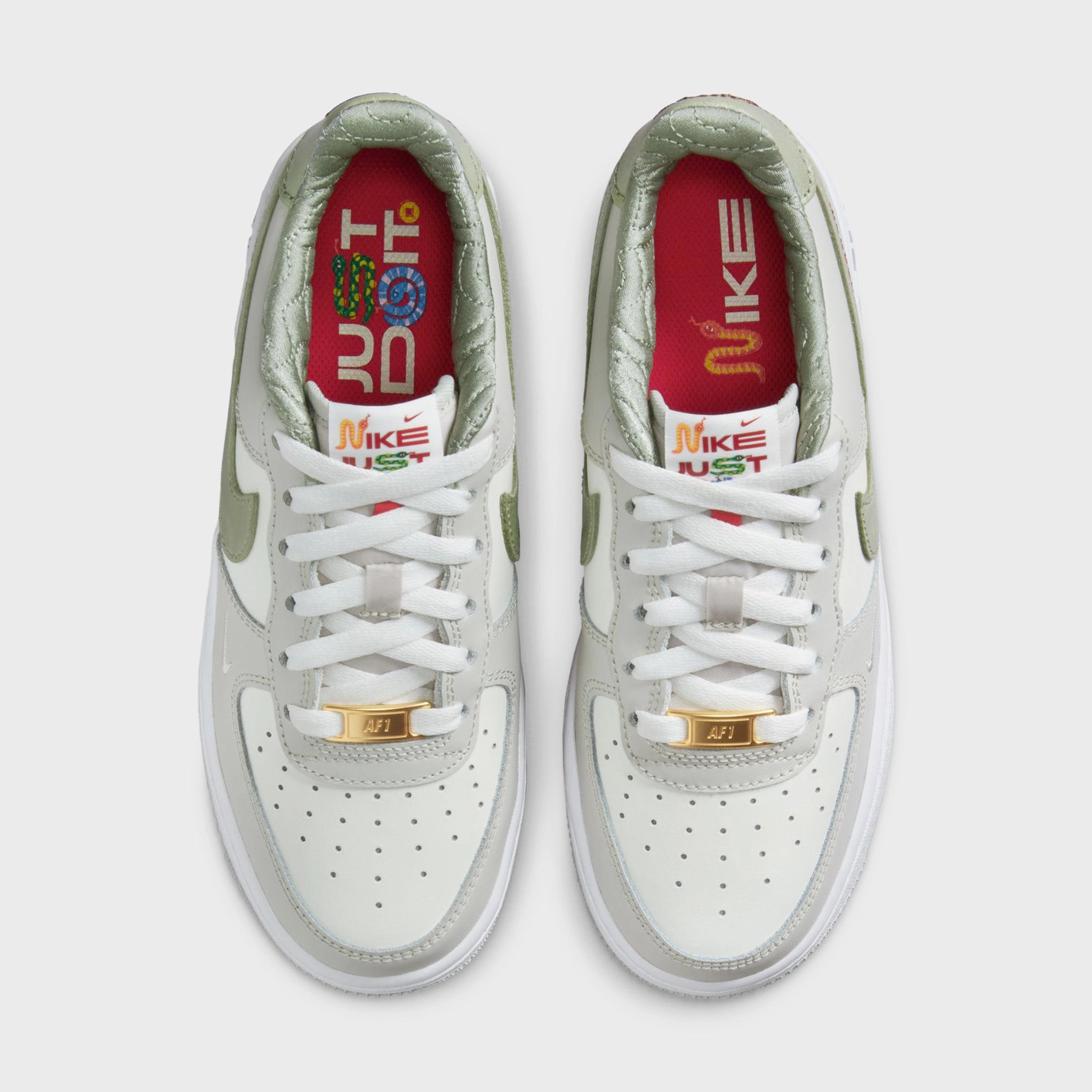 Nike Air Force 1 LV8 GS Sail / Olive Aura - White