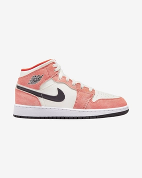 NIKE AIR JORDAN1 MID SE GS ORANGE SUEDE